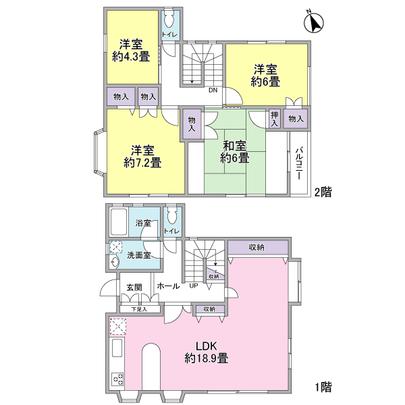 Floor plan. Floor plan of 4LDK type