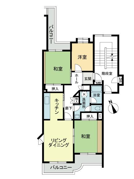 Floor plan. 3LDK, Price 17.8 million yen, Occupied area 78.55 sq m , Balcony area 15.72 sq m footprint: 78.55 square meters Balcony area: 15.72 square meters