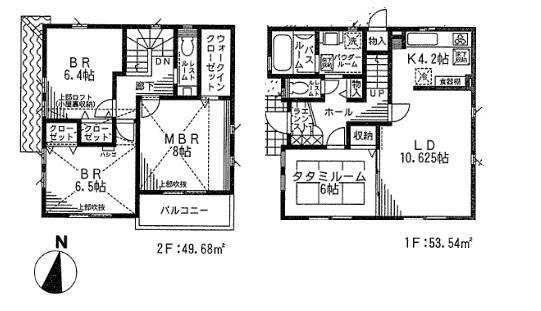 Floor plan. 70,800,000 yen, 4LDK, Land area 135.15 sq m , Building area 103.22 sq m