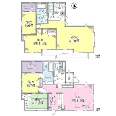 Floor plan. July 2000 Built! Sekisui House building! 5LD of 173.30 sq m ・ K Thailand