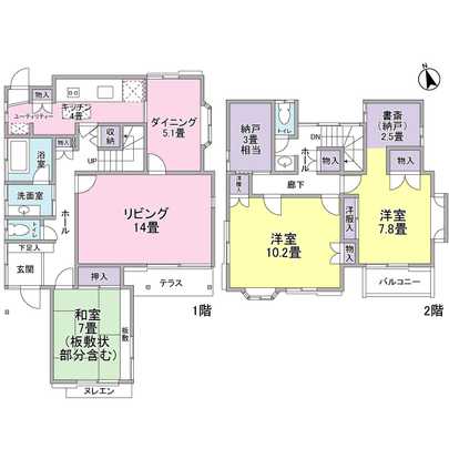 Floor plan. 3L ・ D ・ K type There is also a study. 