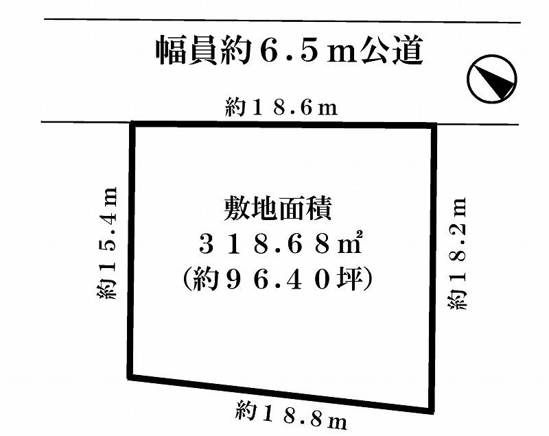 Compartment figure. Land price 94,800,000 yen, Land area 318.68 sq m