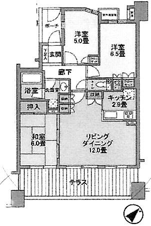 Floor plan. 3LDK, Price 33,800,000 yen, Occupied area 71.86 sq m