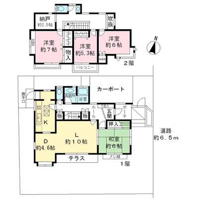 Floor plan. Yokohama City, Kanagawa Prefecture, Aoba-ku, Tachibanadai 1-chome