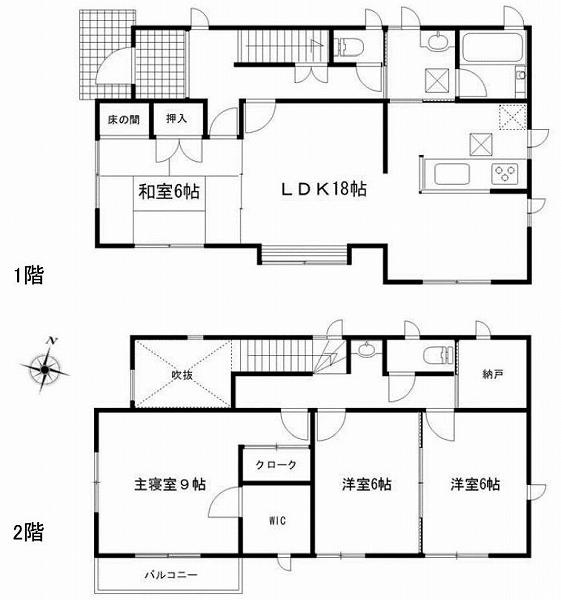Floor plan. 44,800,000 yen, 4LDK + S (storeroom), Land area 195 sq m , Building area 114.68 sq m