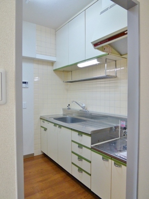 Kitchen. Two-burner gas stove installation Allowed