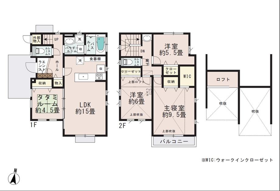 Floor plan. 78,800,000 yen, 4LDK, Land area 129.14 sq m , Building area 101.02 sq m