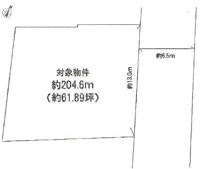 Compartment figure. Land price 47,800,000 yen, Land area 204.6 sq m