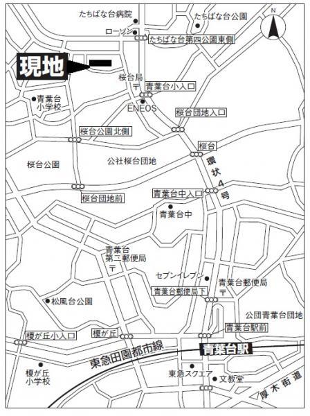 Local guide map. Furniture, etc. are not included in the price