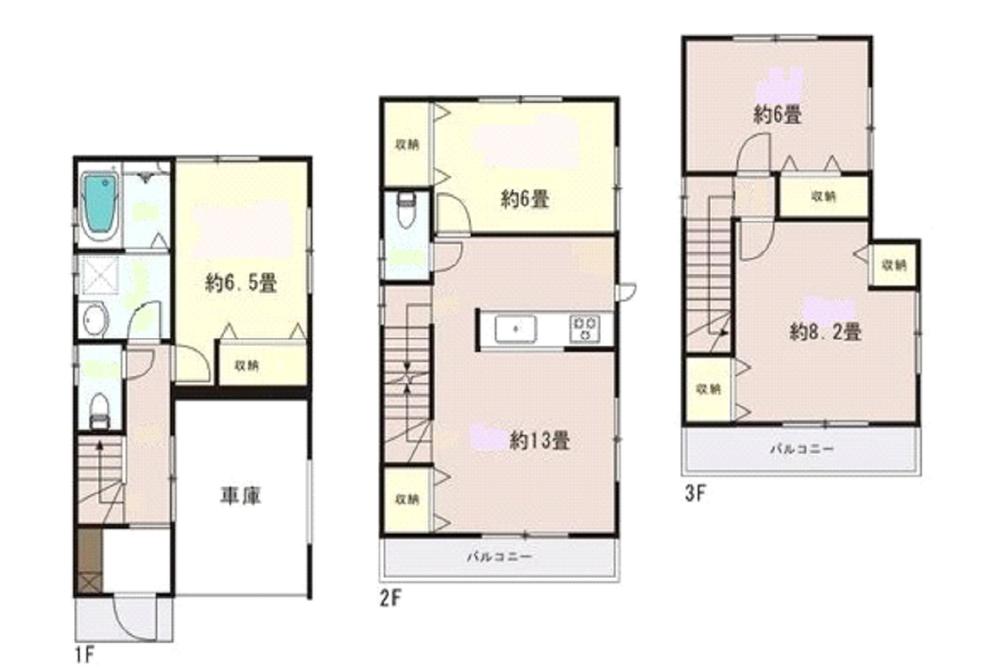 Floor plan. 39,800,000 yen, 4LDK, Land area 70.11 sq m , 4LDK of building area 110.42 sq m with a built-in garage
