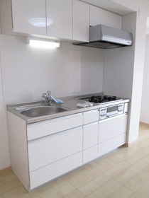 Kitchen. 3 is a neck gas system kitchen with a stove grill!