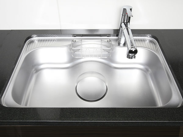 Kitchen.  [Large sink of low-noise specification (W800)] Adopt a large pot also washable large sink. Low-noise specifications that bounce sound of water also reduces the. (Model Room P type ・ Select 2 / Including some options ※ Compensation ・ Application deadline Yes)