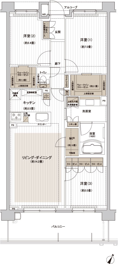 Floor: 3LDK + 2WIC + N, the occupied area: 83.18 sq m, Price: TBD