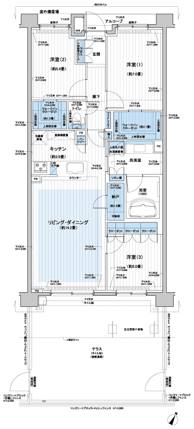 Floor: 3LDK + 2WIC + N, the occupied area: 83.18 sq m, Price: TBD