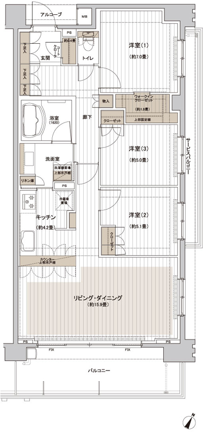 Floor: 3LDK + WIC + CC, the occupied area: 85.92 sq m, Price: TBD