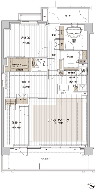 Floor: 3LDK + WIC, the occupied area: 86.27 sq m, Price: TBD
