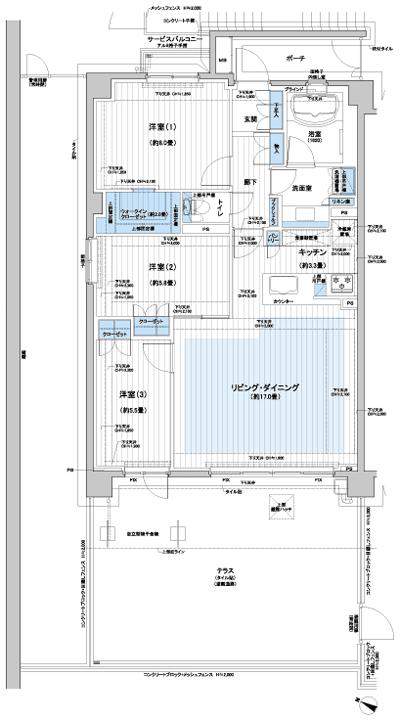 Floor: 3LDK + WIC, the occupied area: 86.27 sq m, Price: TBD