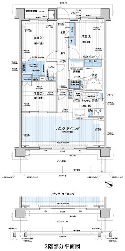 Floor: 3LDK + WIC, the occupied area: 70.33 sq m, Price: TBD