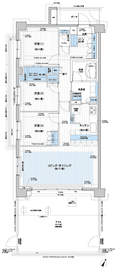 Floor: 3LDK + WIC + CC, the occupied area: 89.78 sq m, Price: TBD