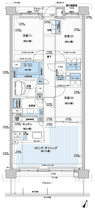 Floor: 3LDK + WIC, the occupied area: 76.84 sq m, Price: TBD