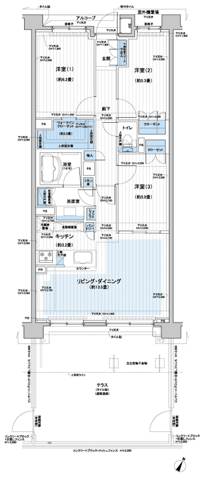 Floor: 3LDK + WIC, the occupied area: 76.84 sq m, Price: TBD
