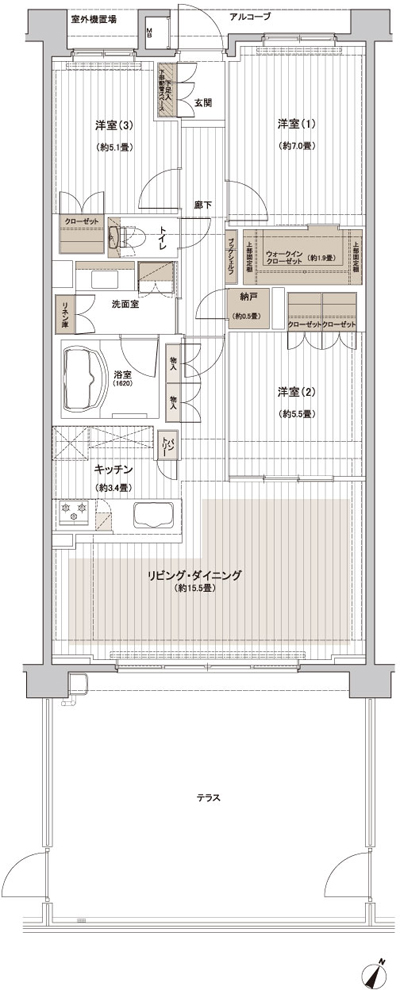 Floor: 3LDK + WIC + N, the occupied area: 83.97 sq m, Price: TBD