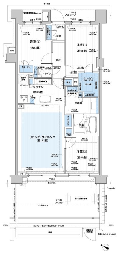 Floor: 3LDK + WIC, the occupied area: 73.27 sq m, Price: TBD