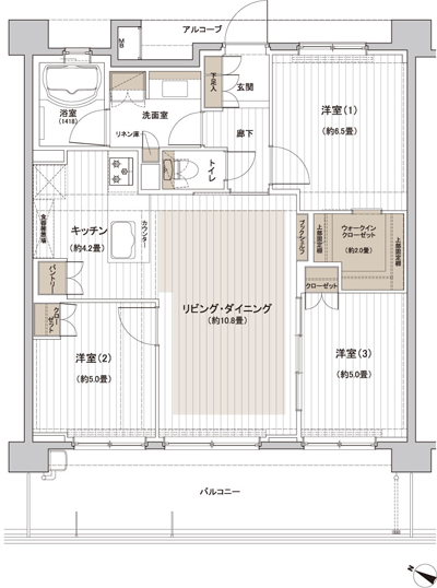 Floor: 3LDK + WIC, the occupied area: 70.15 sq m, Price: TBD
