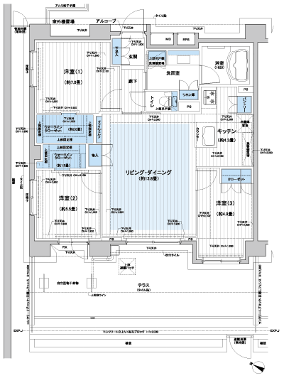 Floor: 3LDK + 2WIC, occupied area: 82.12 sq m, Price: TBD