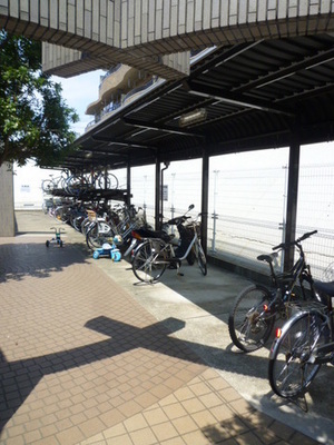 Other common areas. There are bicycle parking on site