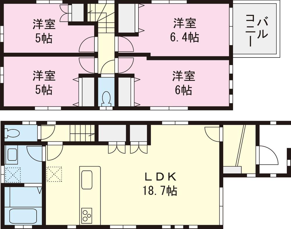 Floor plan. (8 Building), Price 38,458,000 yen, 4LDK, Land area 87.27 sq m , Building area 92.63 sq m