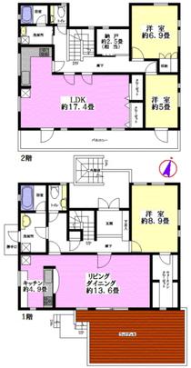 Floor plan. Opening, Wooden three-layer sash glass window with excellent confidentiality