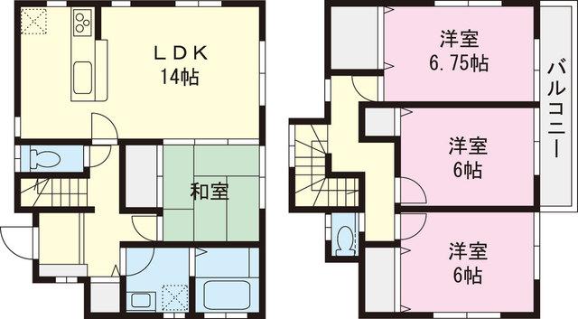 Floor plan. 46,958,000 yen, 4LDK, Land area 129 sq m , Building area 95.22 sq m