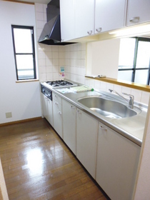 Kitchen. It is with window counter kitchen!