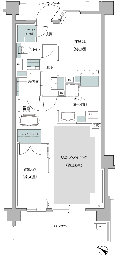 Floor: 2LDK, occupied area: 59.58 sq m, Price: TBD