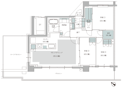 Floor: 3LDK, the area occupied: 76.7 sq m, Price: TBD