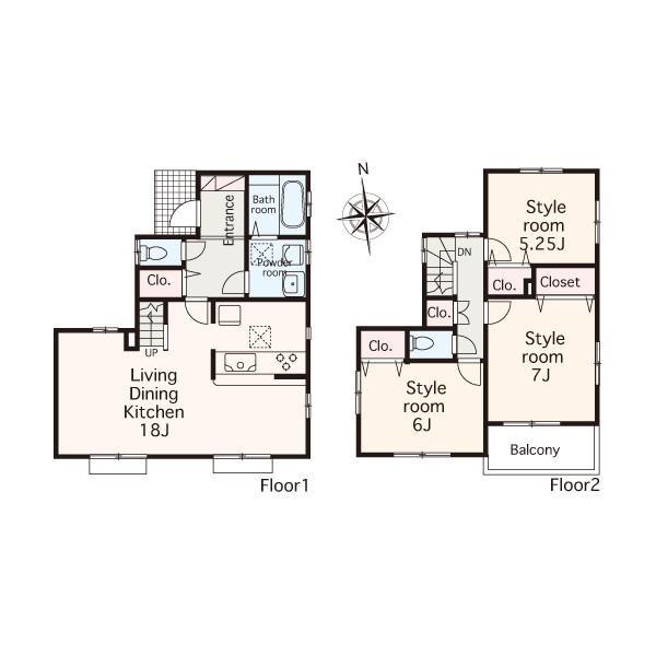 Floor plan. 31,900,000 yen, 3LDK, Land area 110.86 sq m , Building area 87.35 sq m