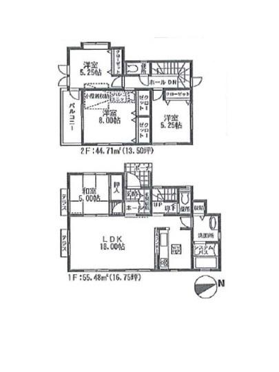Floor plan. 32,800,000 yen, 4LDK, Land area 136.69 sq m , Building area 100.19 sq m floor plan
