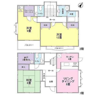 Floor plan. With mini-kitchen, 12 tatami Interoceanic is 4LD by partition ・ k also can be changed