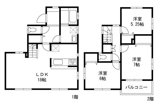 Floor plan. 31,900,000 yen, 3LDK, Land area 110.86 sq m , Building area 87.35 sq m