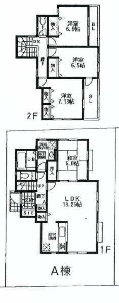 Floor plan. 43,800,000 yen, 4LDK, Land area 131.51 sq m , Building area 106.61 sq m