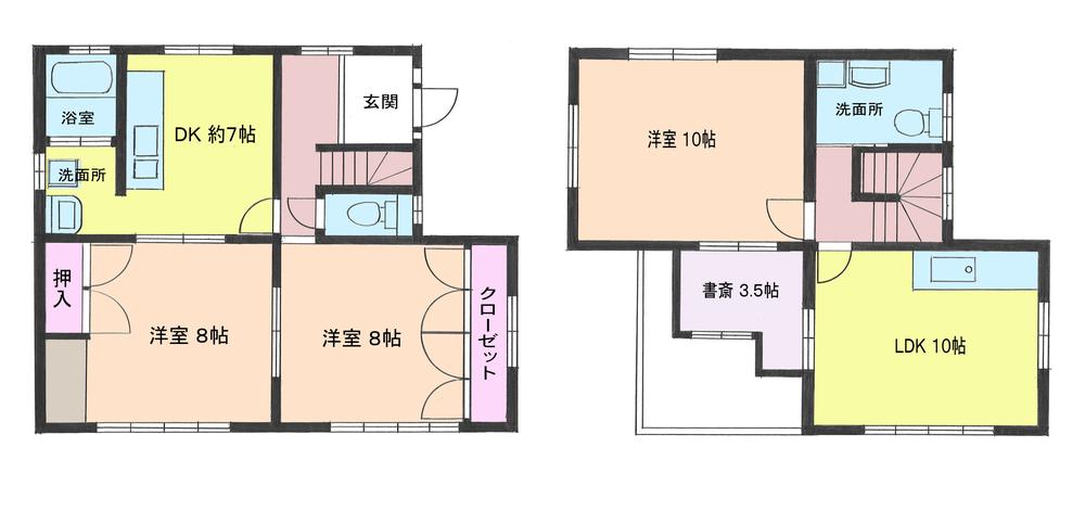 Floor plan. 29,800,000 yen, 4LDK, Land area 160.61 sq m , Building area 102.68 sq m Taisei Construction RC building