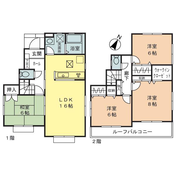 Floor plan. 37,300,000 yen, 4LDK, Land area 125.3 sq m , Building area 99.78 sq m