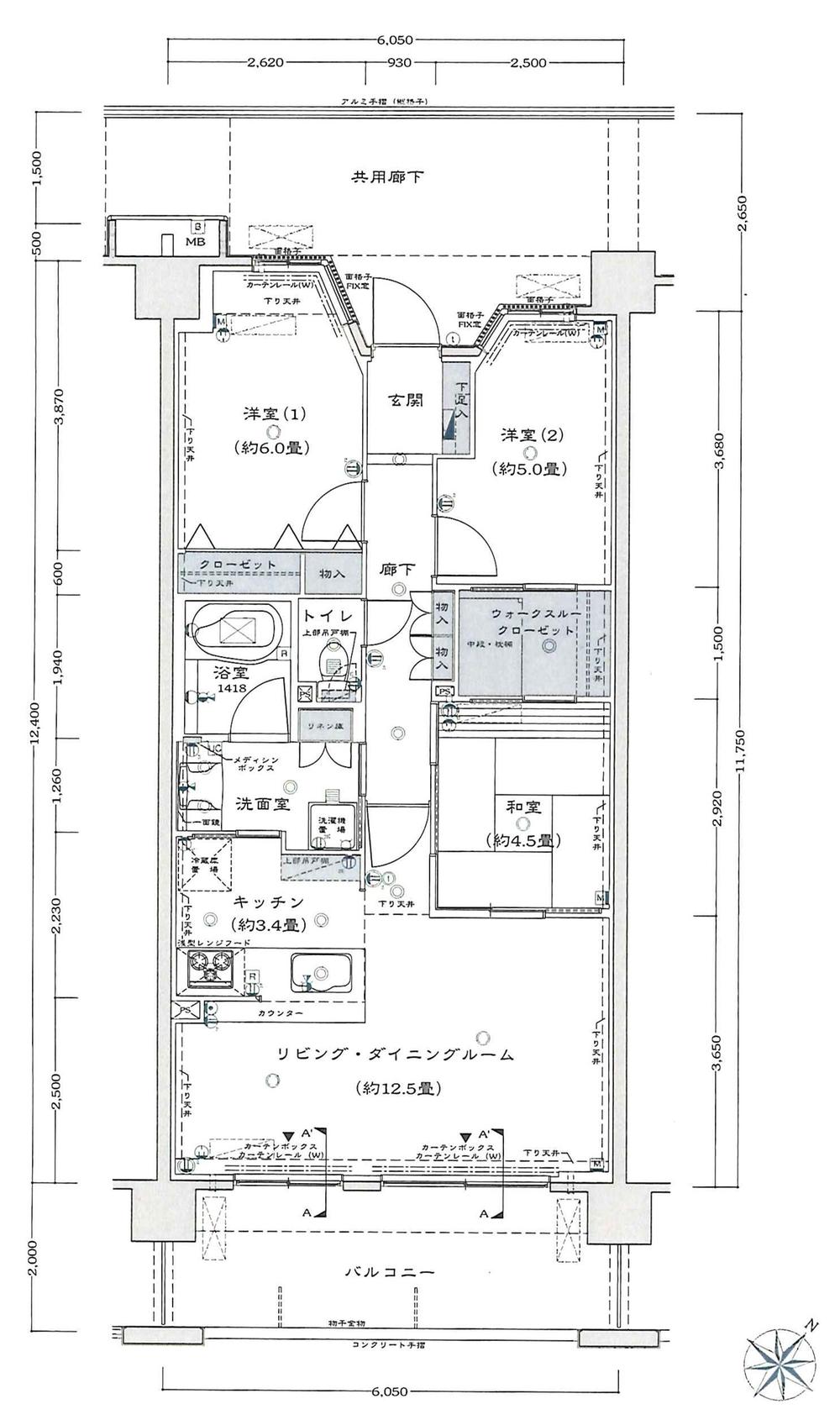 Floor plan. 3LDK, Price 28.6 million yen, Occupied area 71.92 sq m , Balcony area 12.1 sq m