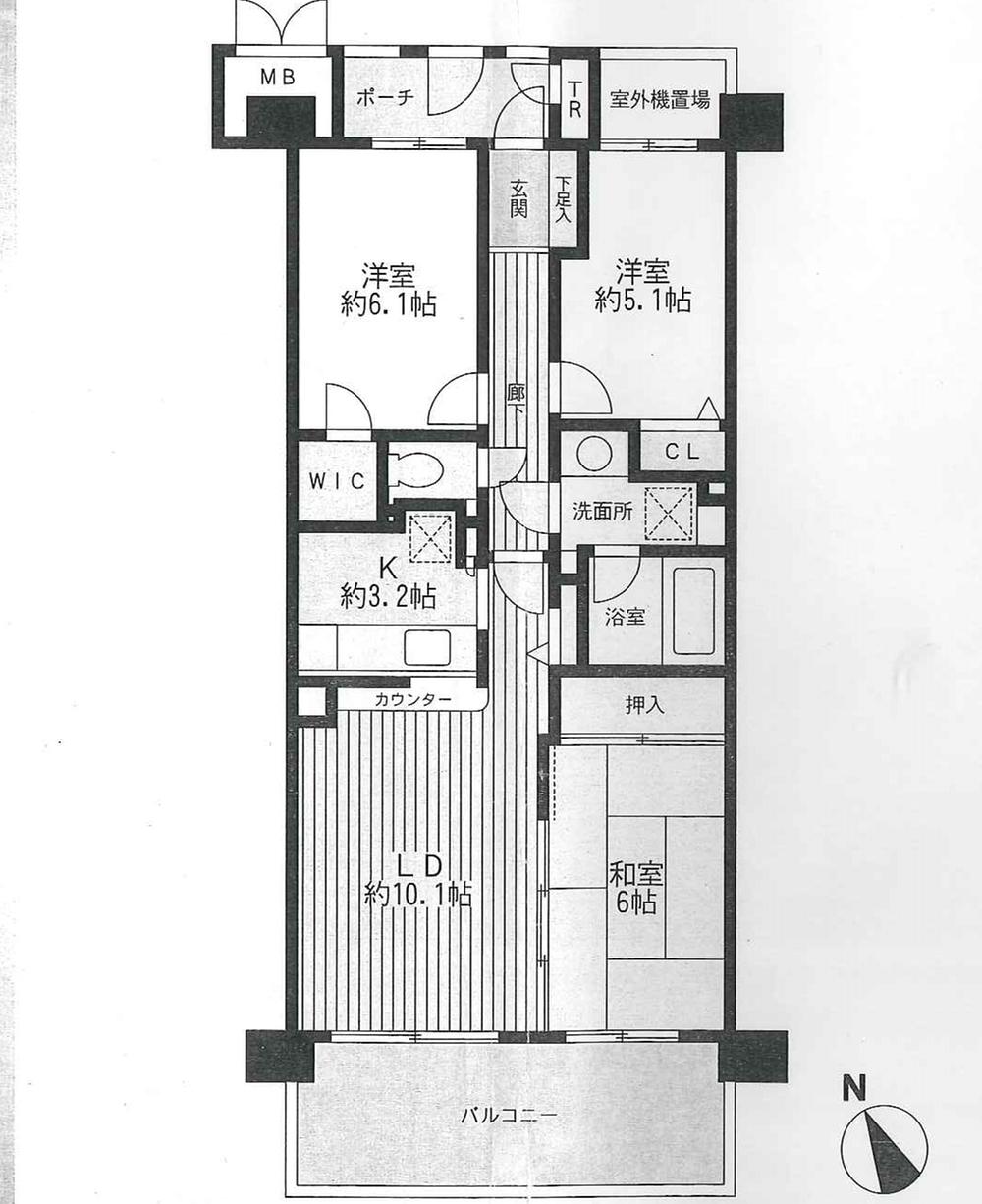 Floor plan. 3LDK, Price 20.8 million yen, Footprint 67.8 sq m , Balcony area 12 sq m