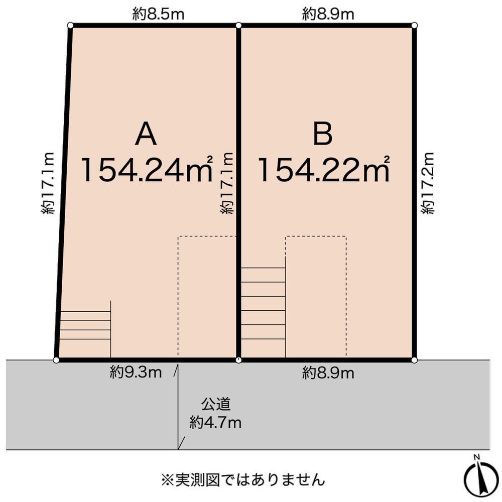 Compartment figure. Land price 25,800,000 yen, Land area 154.15 sq m