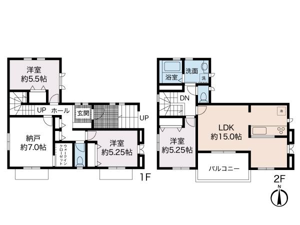 Floor plan. 39,800,000 yen, 3LDK + S (storeroom), Land area 112.54 sq m , Building area 100.71 sq m