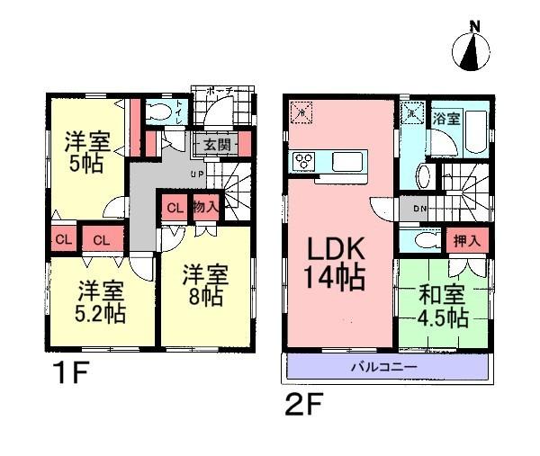 Floor plan. 31,800,000 yen, 4LDK, Land area 98.86 sq m , It is home to plug the sunshine in the building area 82.62 sq m south-facing.