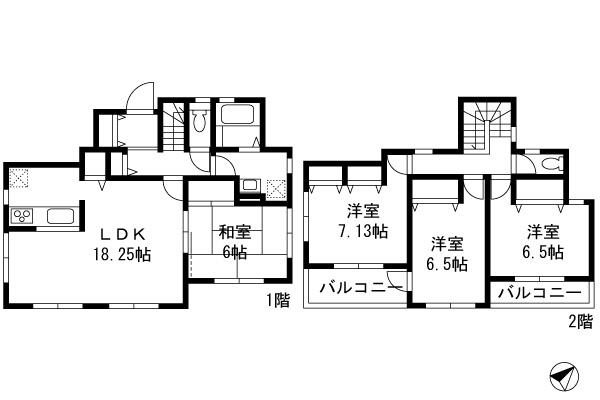 Floor plan. 43,800,000 yen, 4LDK, Land area 131.51 sq m , Building area 106.61 sq m