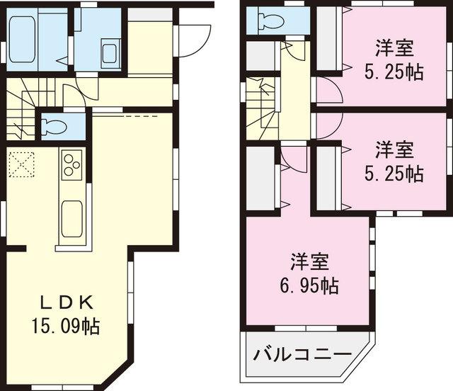 Floor plan. 32,800,000 yen, 3LDK, Land area 101.59 sq m , Building area 80.56 sq m